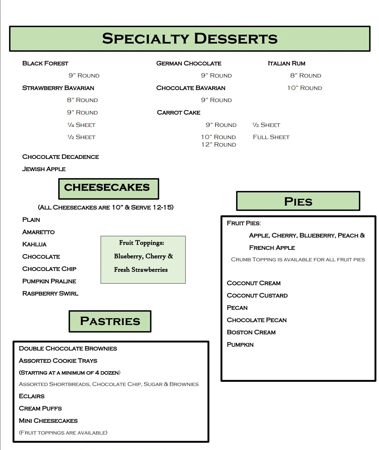 Baker in Downingtown, PA Bakers of Buffington